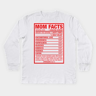 MOM FACTS Kids Long Sleeve T-Shirt